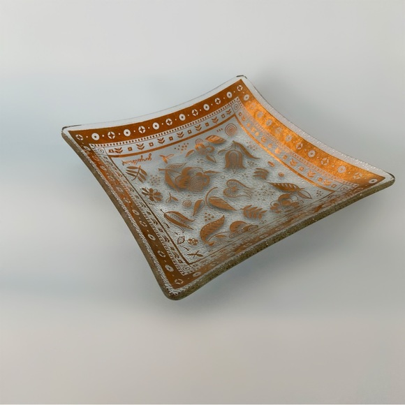 Vintage Other - Vintage Georges Briard gold gilded trinket jewelry tray Persian garden MCM